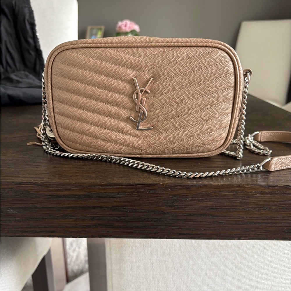 Yves Saint Laurent Tan Quilted Leather Crossbody